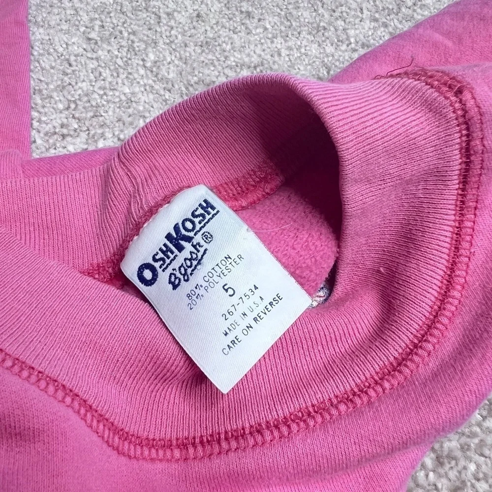 Vintage OshKosh B’Gosh Pink Bow Embroidered Sweater 5